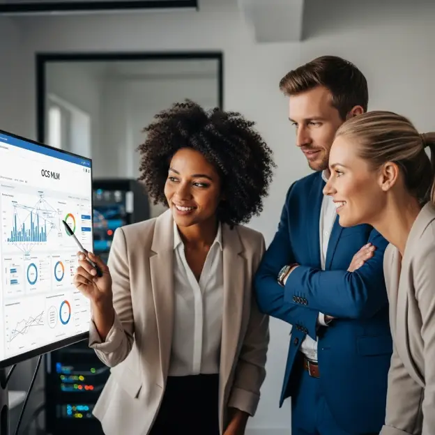 donation mlm plan software meeting with team